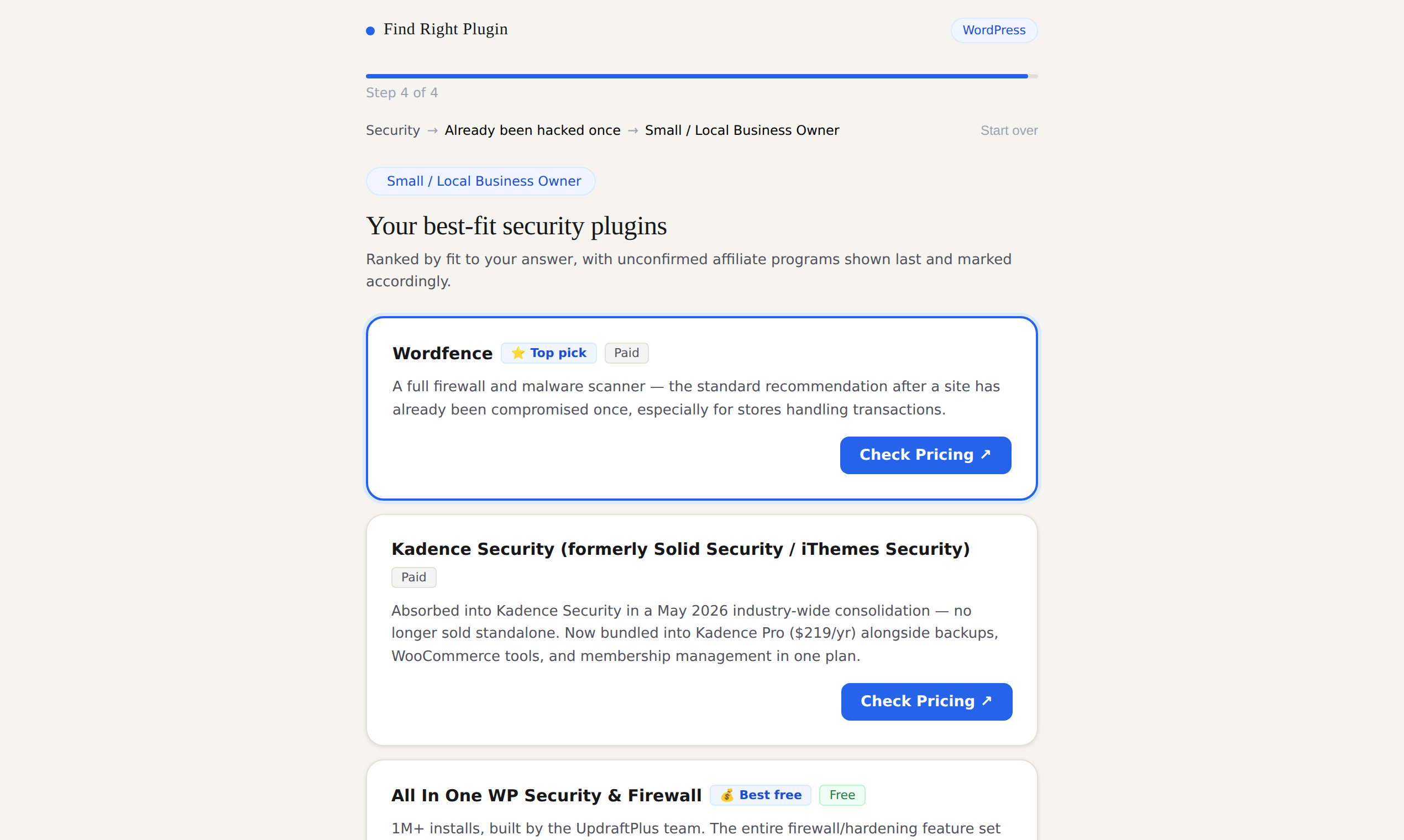 Find Right Plugin screenshot 2