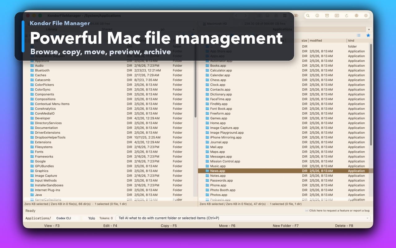 Kondor File Manager screenshot 1