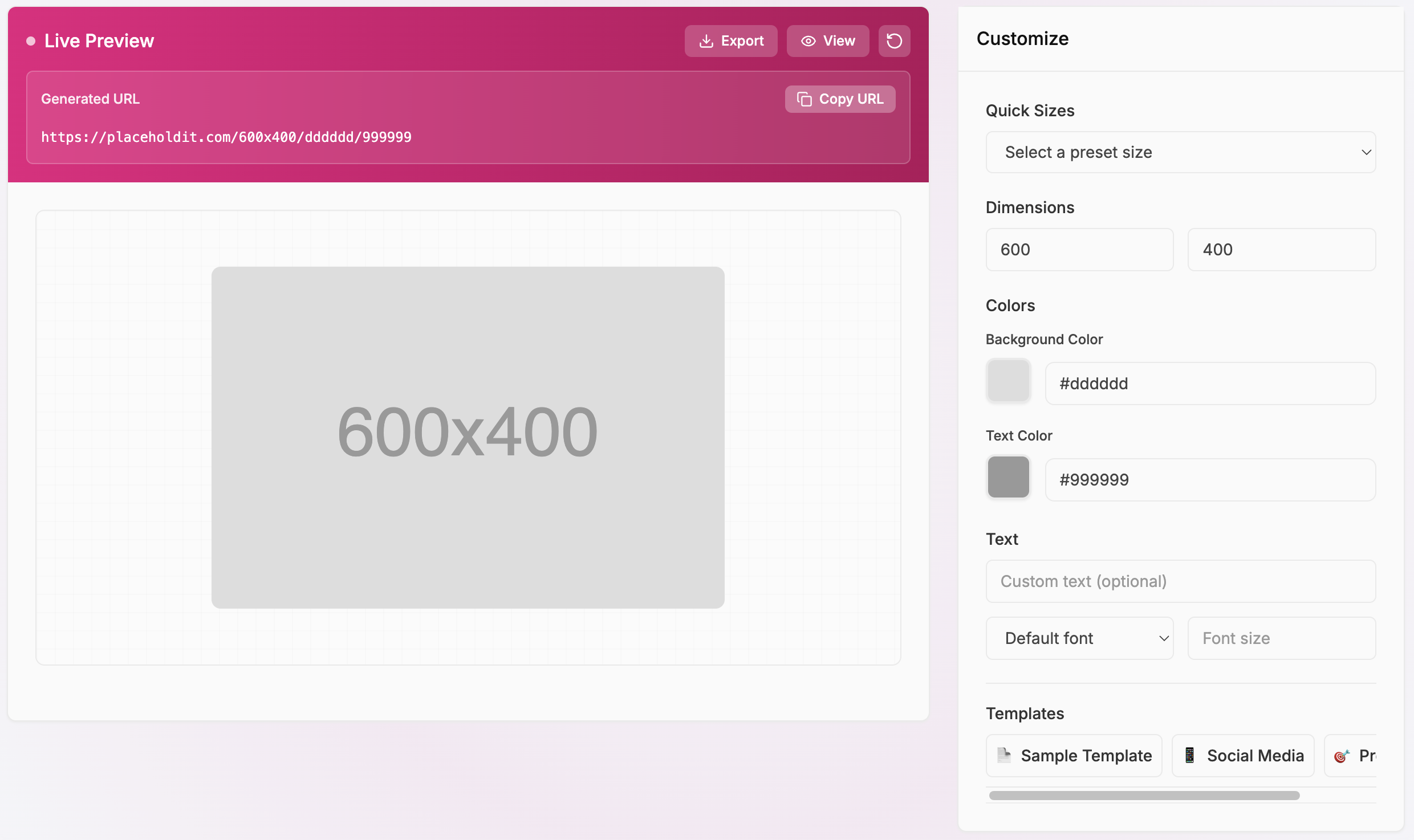 Placeholdit.com screenshot 2