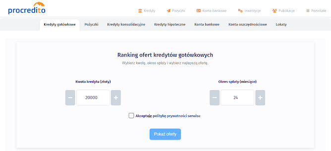 Procredito Financial Tools screenshot 1
