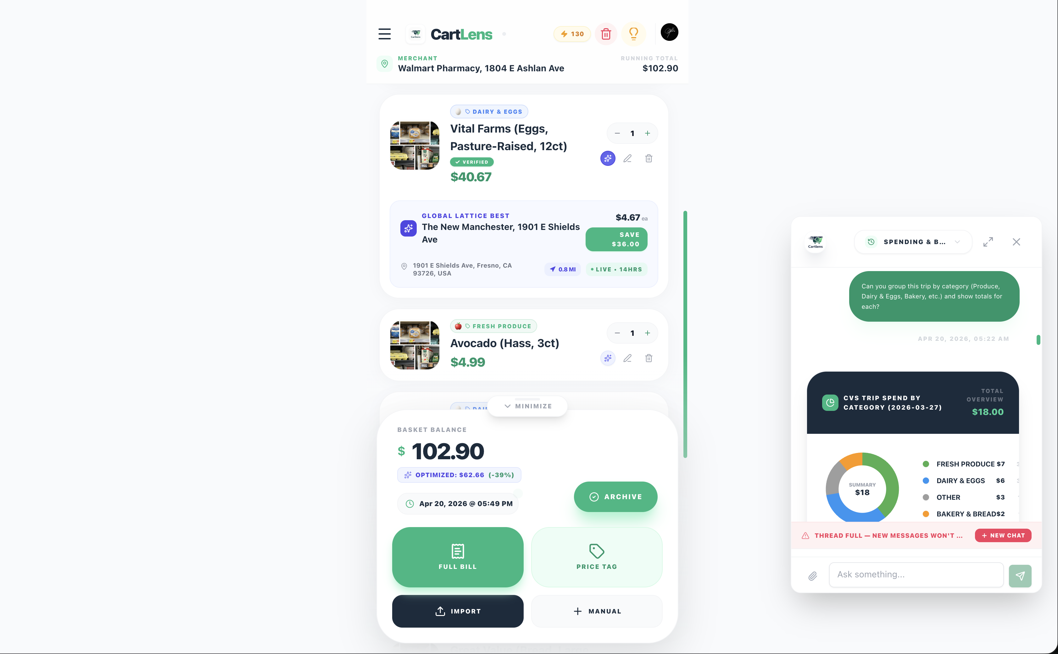 CartLens screenshot 1