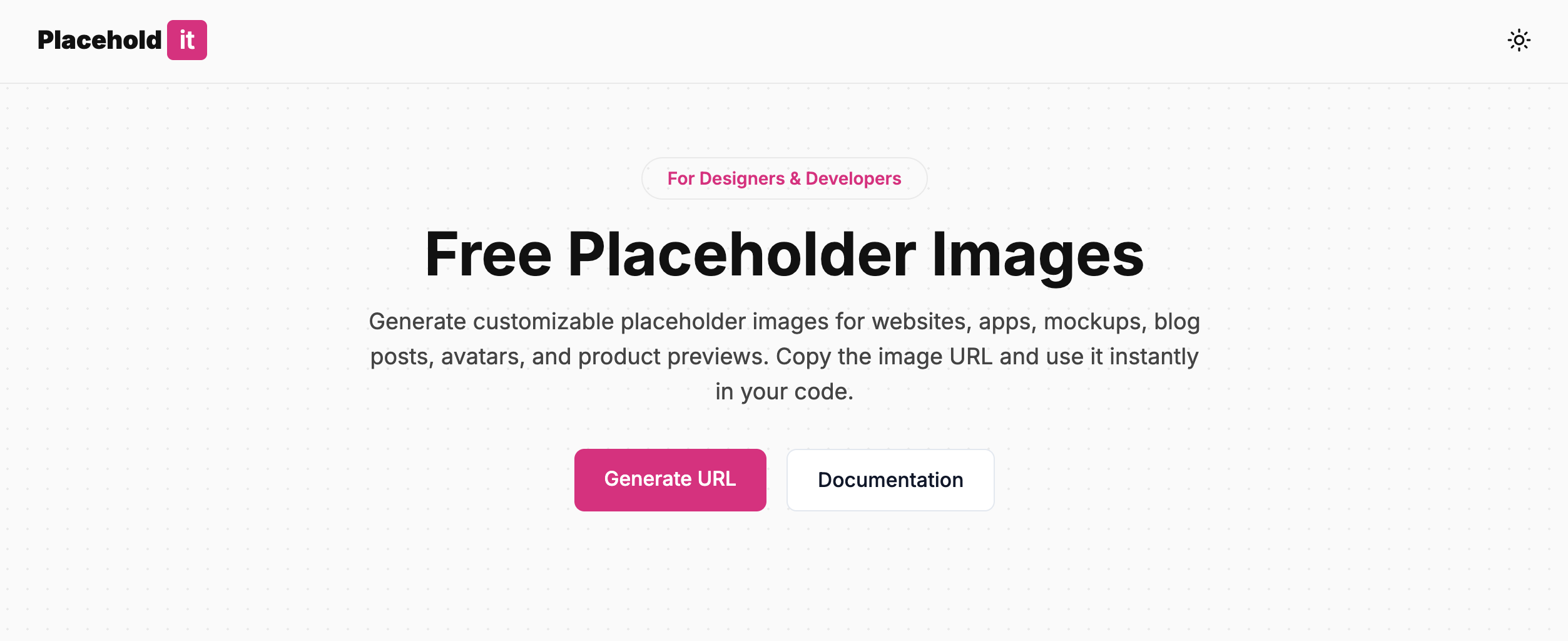 Placeholdit.com screenshot 1